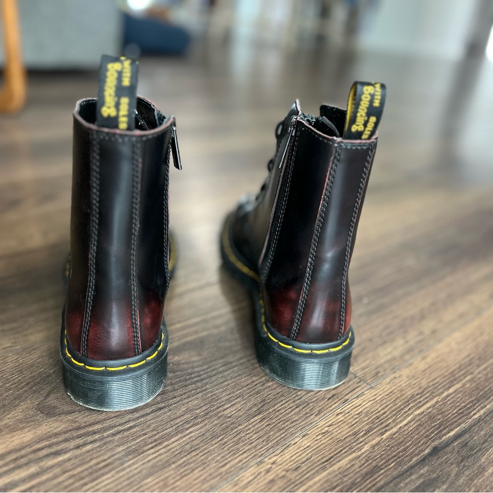 Dr. Martens 1460 Pascal Front Zip - Cherry Red Arcadia - Sz 8 - Picture 4 of 9